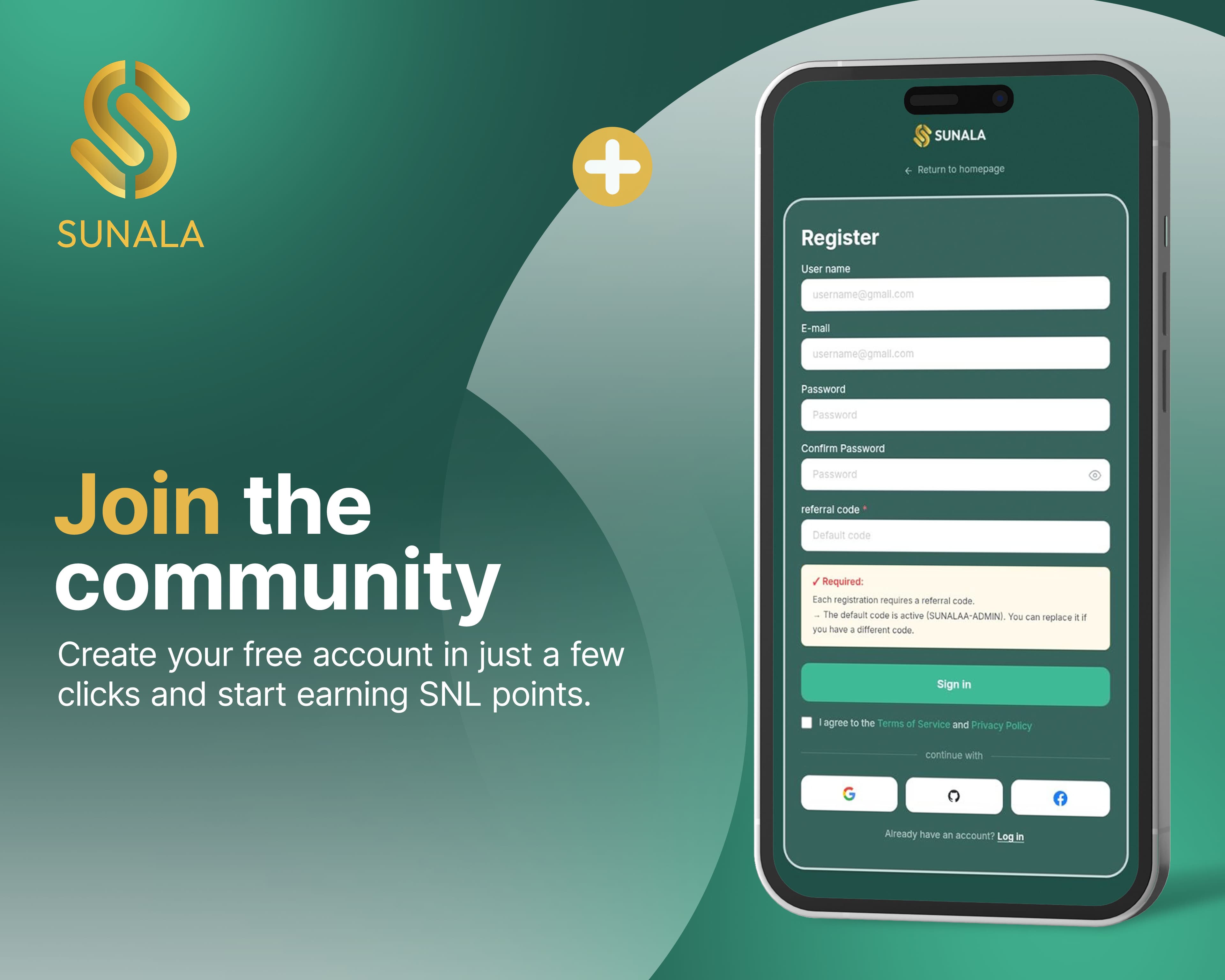 Create your account